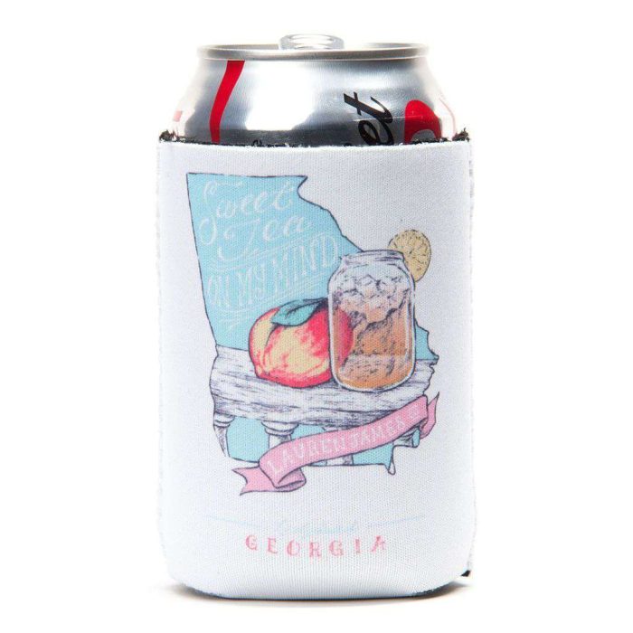 Georgia Sweet Tea Can Holder in White by Lauren James