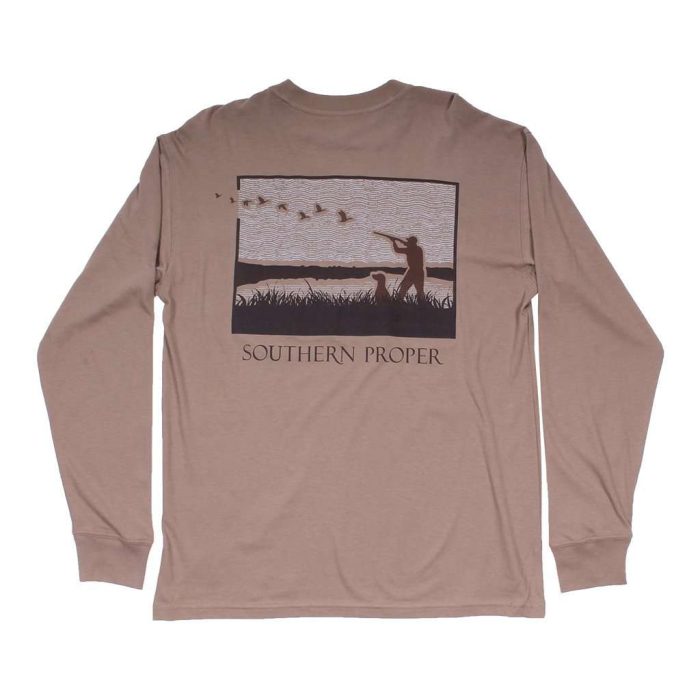 Hunt Club Long Sleeve Tee in Cashew by Southern Proper