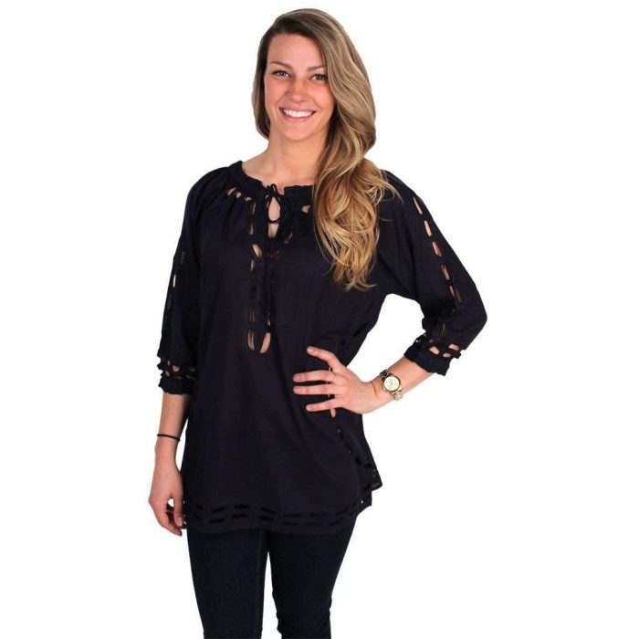 Holy Cotton Top in Navy by Gretchen Scott Designs