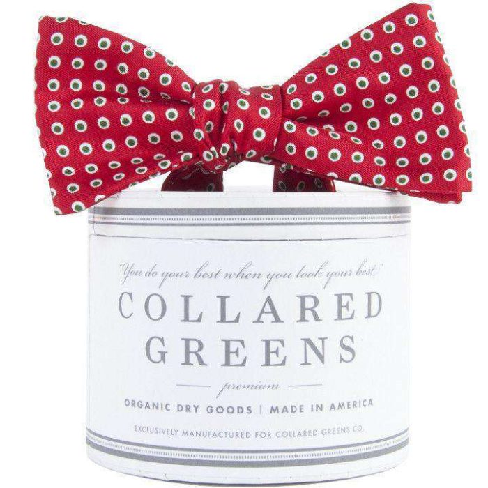 Holiday Dots Bow Tie in Red by Collared Greens