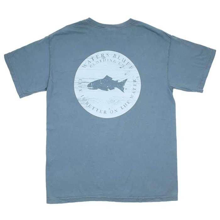 Hard Pressed OG Pocket Tee in Ocean by Waters Bluff