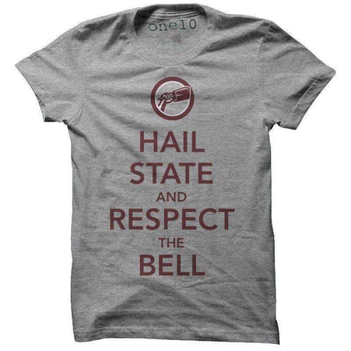 Hail State & Respect the Bell Tee in Grey by One 10 Threads