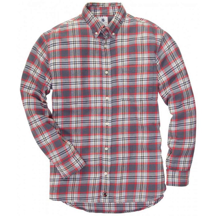 Holderness Southern Shirt in Grey Plaid by Southern Proper
