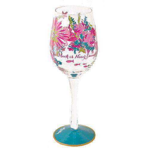 Hand-painted Wine Glass in Trippin' and Sippin' by Lilly Pulitzer