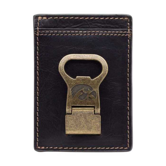Iowa Hawkeyes Gridiron Mulitcard Front Pocket Wallet by Jack Mason