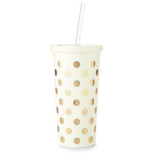 Insulated Tumbler in Gold Dots by Kate Spade New York
