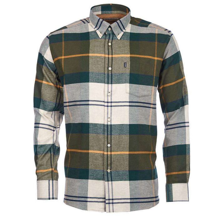 John Regular Fit Button Down in Ancient Tartan by Barbour