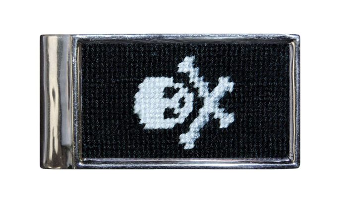 Jolly Roger Needlepoint Money Clip by Smathers & Branson