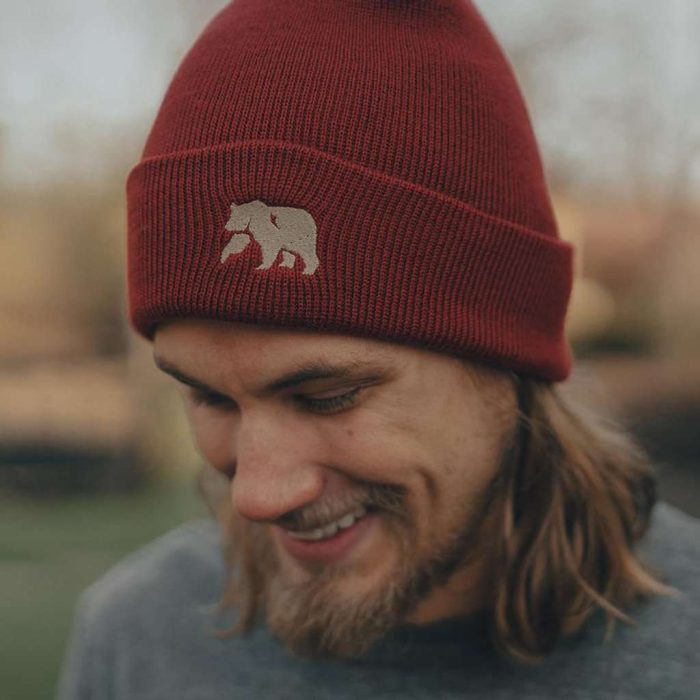 Knit Beanie in Rust by The Normal Brand