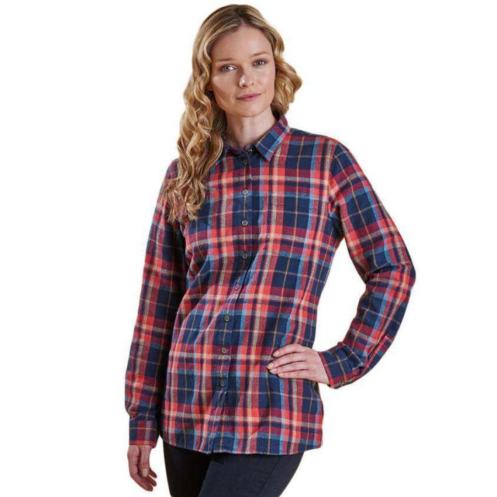 Kirkby Shirt in Red Check by Barbour