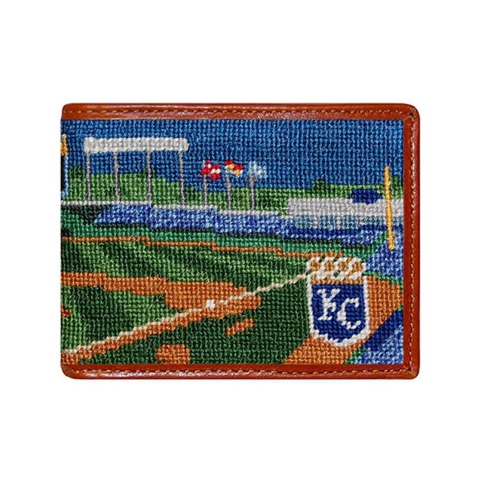Kauffman Stadium Scene Needlepoint Wallet by Smathers & Branson