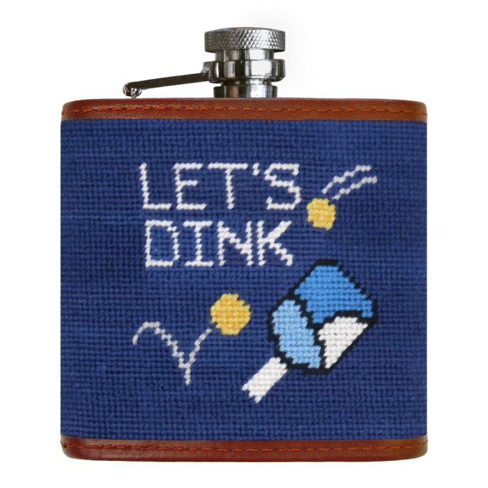 Let's Dink Needlepoint Flask by Smathers & Branson