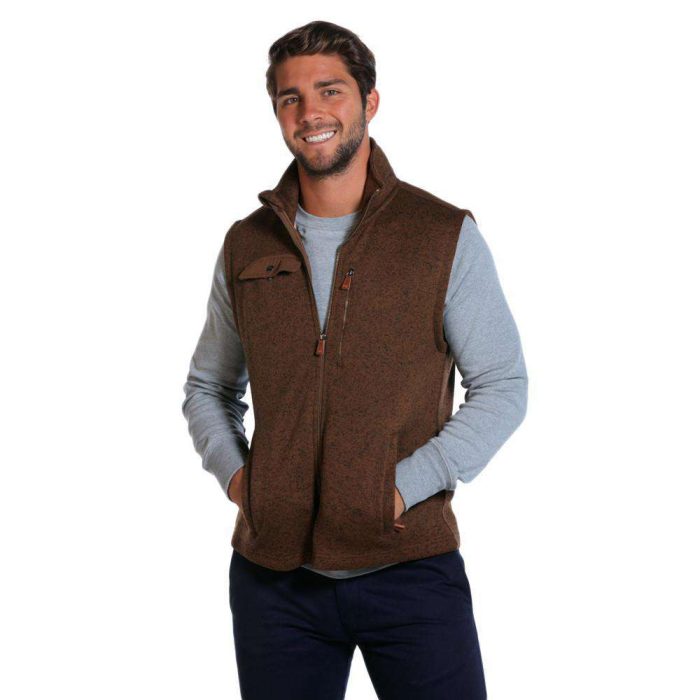 Lincoln Fleece Vest in Brown by The Normal Brand