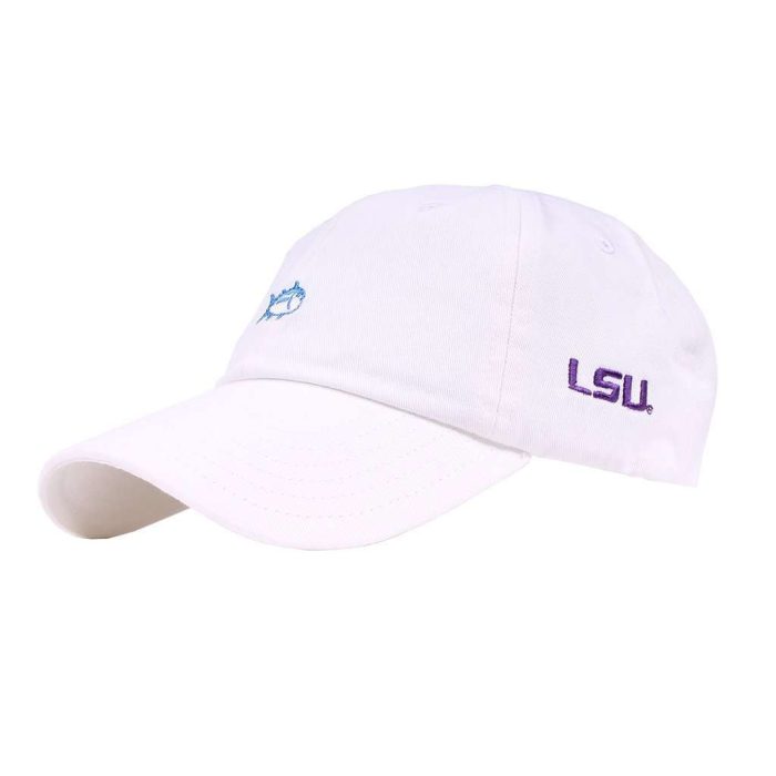 LSU Gameday Skipjack Hat in White by Southern Tide