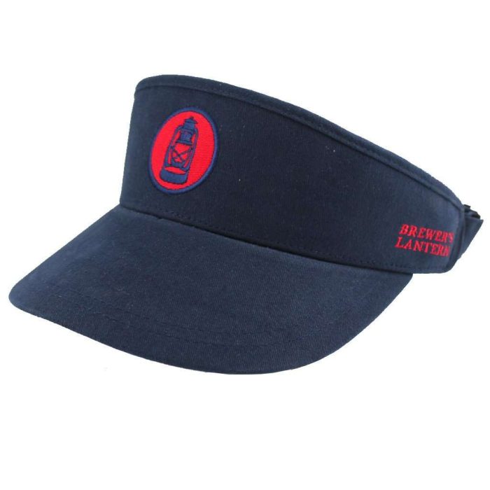 Logo Golf Visor in Navy by Brewer's Lantern