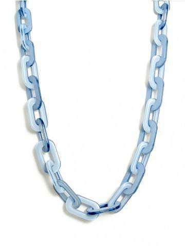 Lovely Link Necklace in Light Blue by Zenzii
