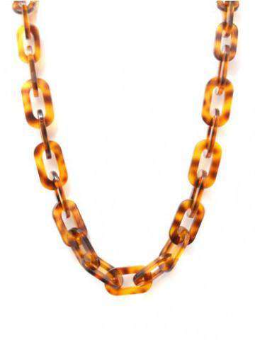 Lovely Link Necklace in Tortoiseshell by Zenzii