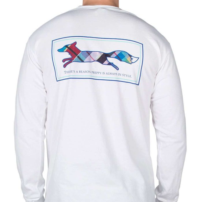 Longshanks Long Sleeve Tee Shirt in White by Country Club Prep