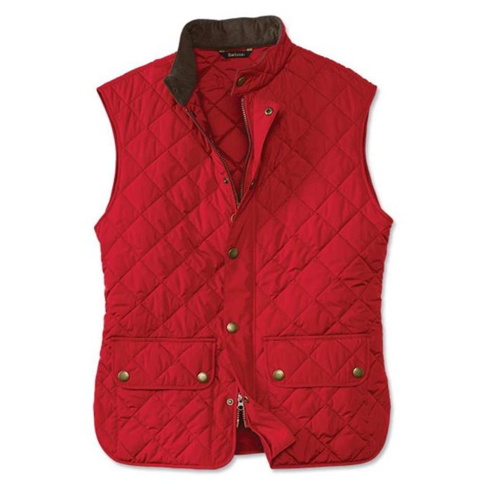 Lowerdale Quilted Gilet in Red by Barbour