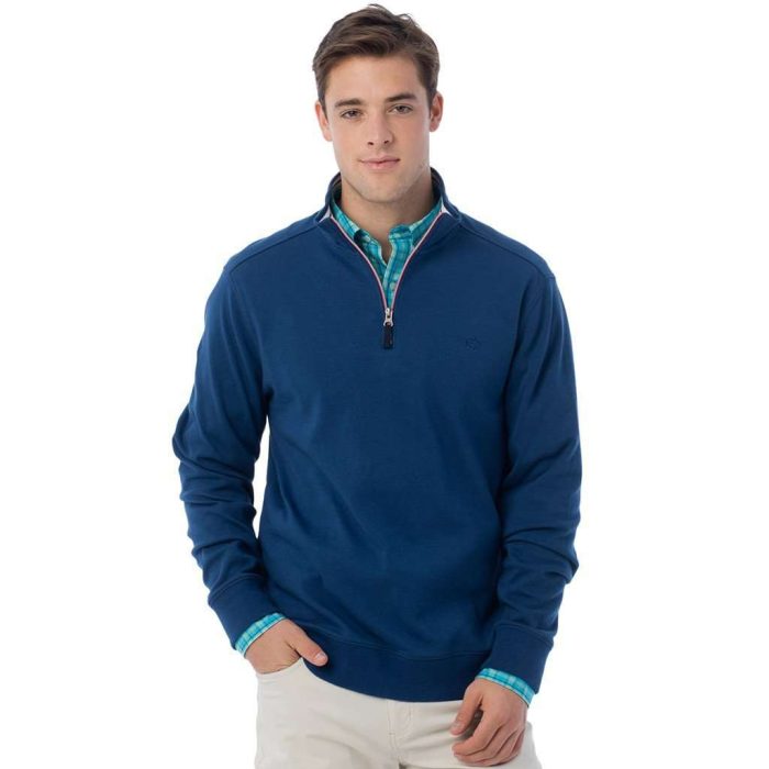 Lightweight Skipjack 1/4 Zip Pullover in Yacht Blue by Southern Tide