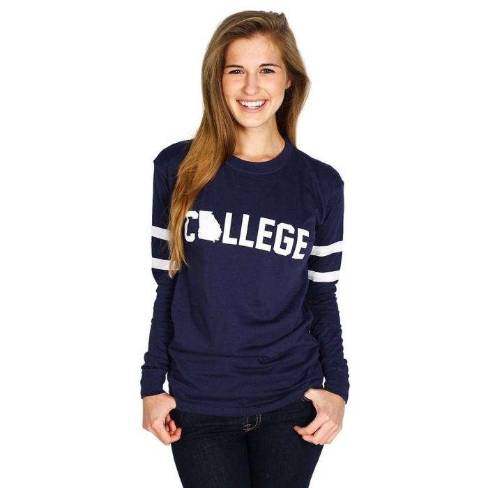 Long Sleeve Georgia College Jersey by Jadelynn Brooke