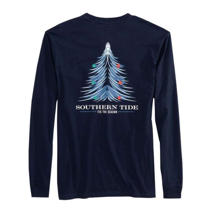 Long Sleeve Holiday Waves T-Shirt by Southern Tide