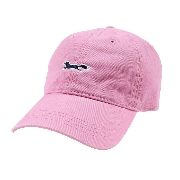 Longshanks Solid Logo Hat in Pink Twill by Country Club Prep