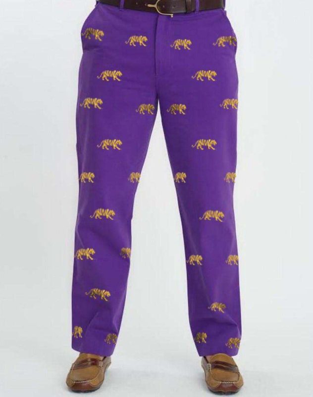 LSU Stadium Pant in Purple by Pennington & Bailes