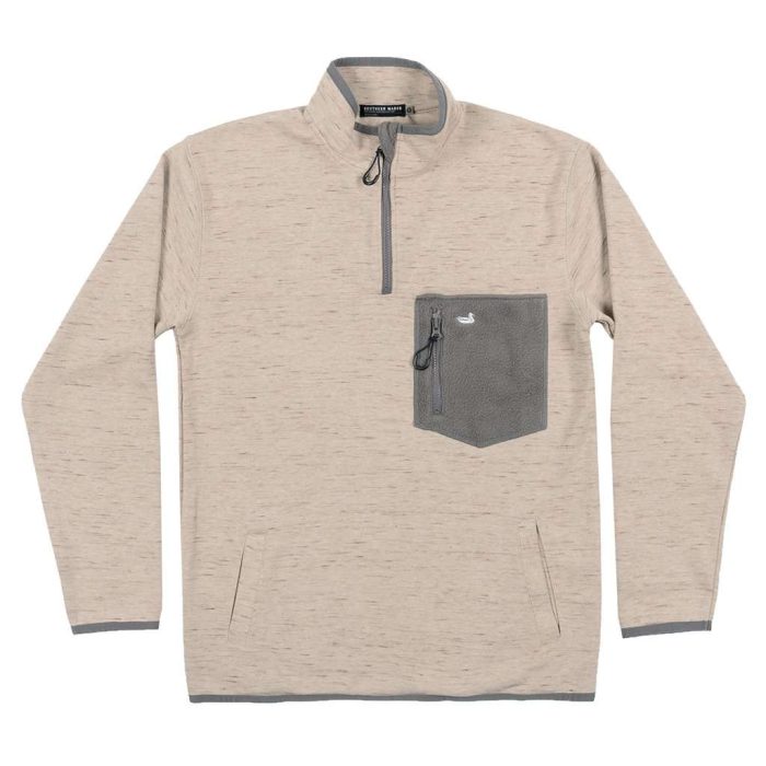 Lockhart Stretch Pullover in Burnt Taupe by Southern Marsh