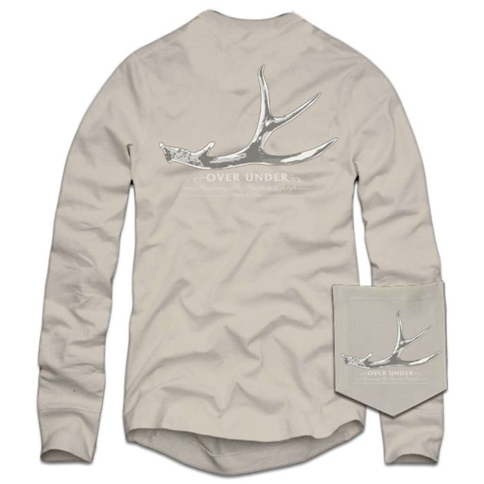 Long Sleeve Shed Hunter T-Shirt in Oyster by Over Under Clothing