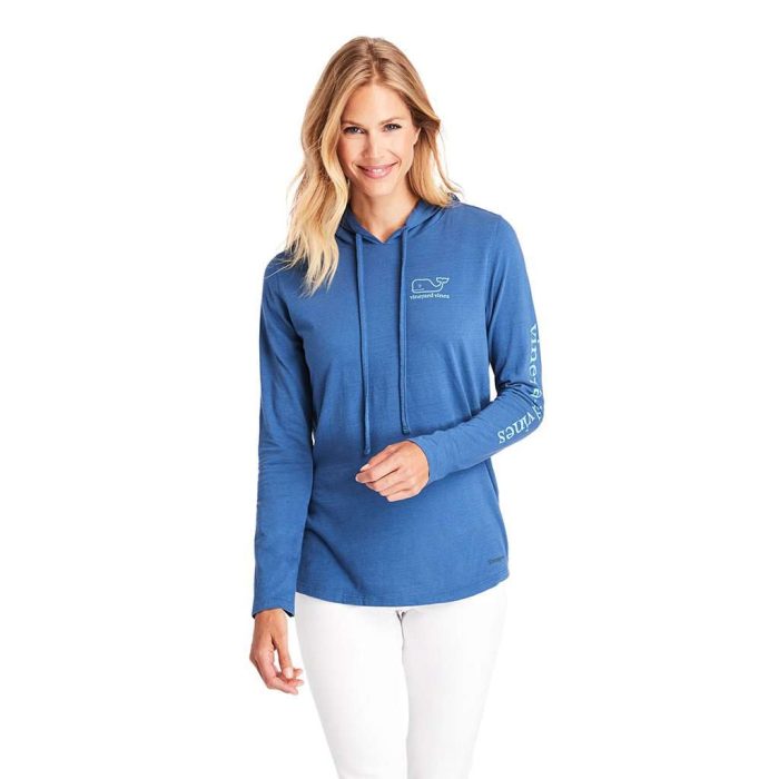 Long Sleeve Slub Whale Hoodie by Vineyard Vines