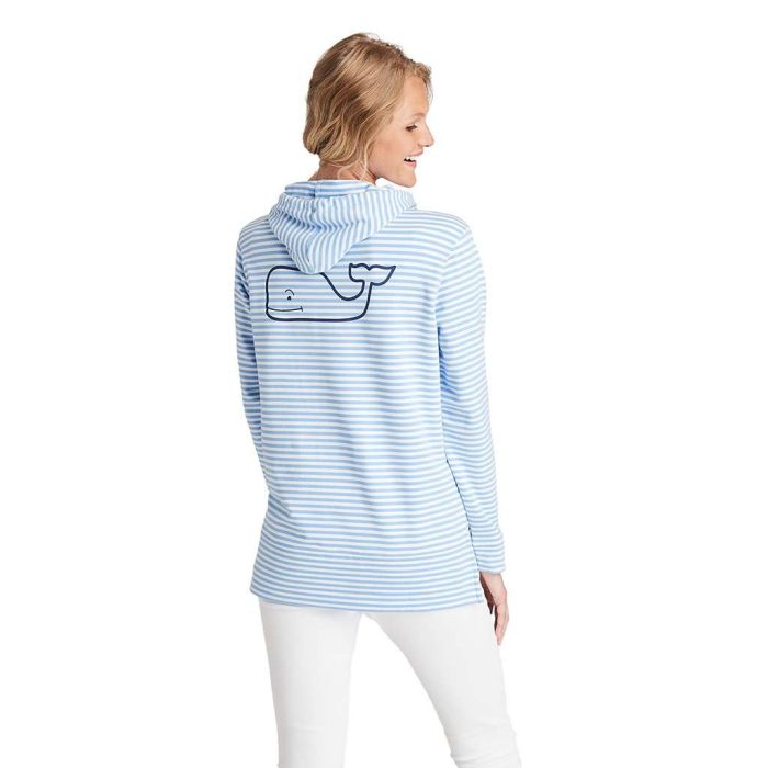 Long Sleeve Striped Whale Terry Hoodie by Vineyard Vines