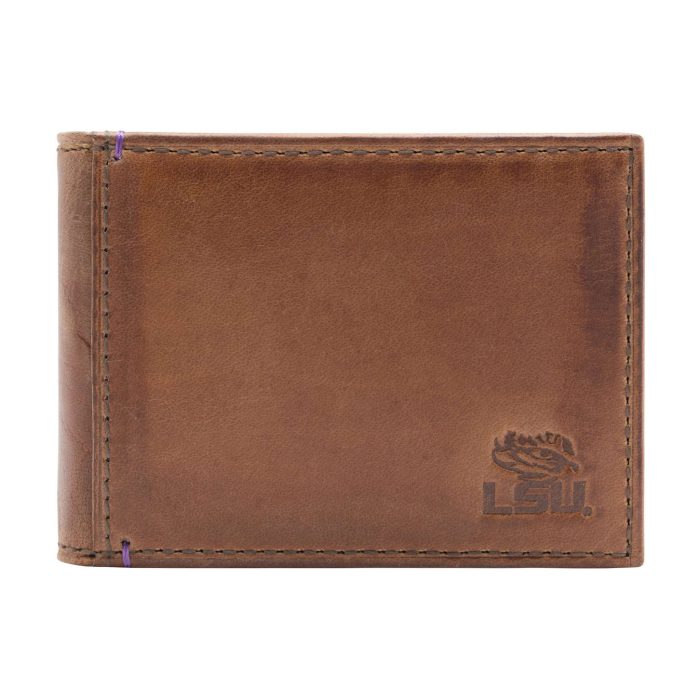 LSU Tigers Campus Flip Bifold Front Pocket Wallet by Jack Mason