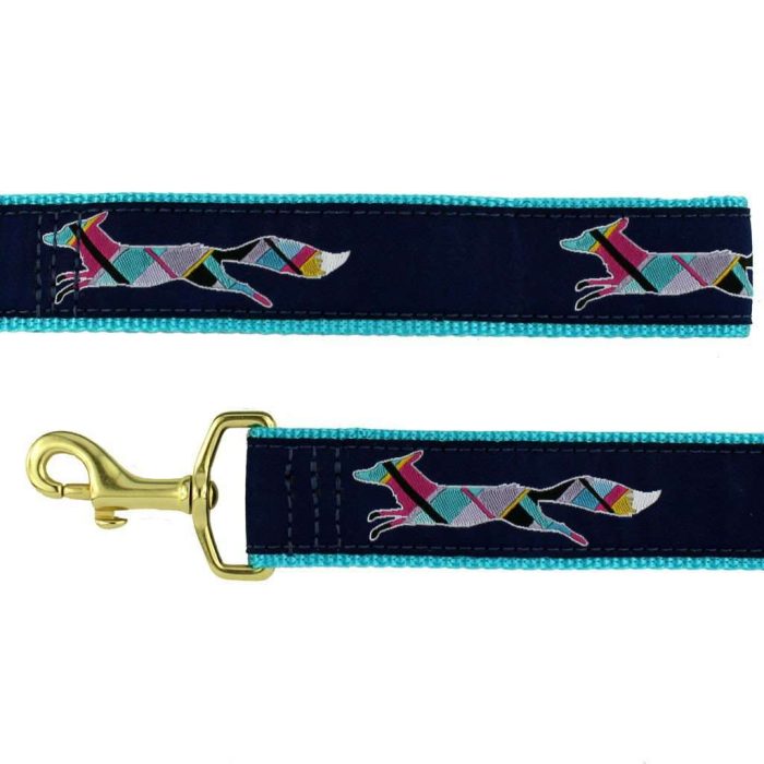 Longshanks the Fleet Fox Dog Leash in Navy by Country Club Prep