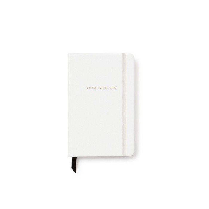 Little White Lies Medium Leatherette Notebook in Cream by Kate Spade New York