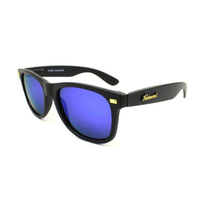 Matte Black Fort Knocks Sunglasses with Moonshine Lenses by Knockaround