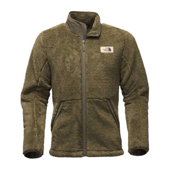 Men's Campshire Full Zip Sherpa Fleece in Burnt Olive Green by The North Face