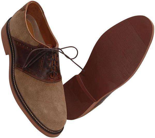 Men's David Saddle Oxford in Briar Brown w/ Tan Suede Leather by Country Club Prep