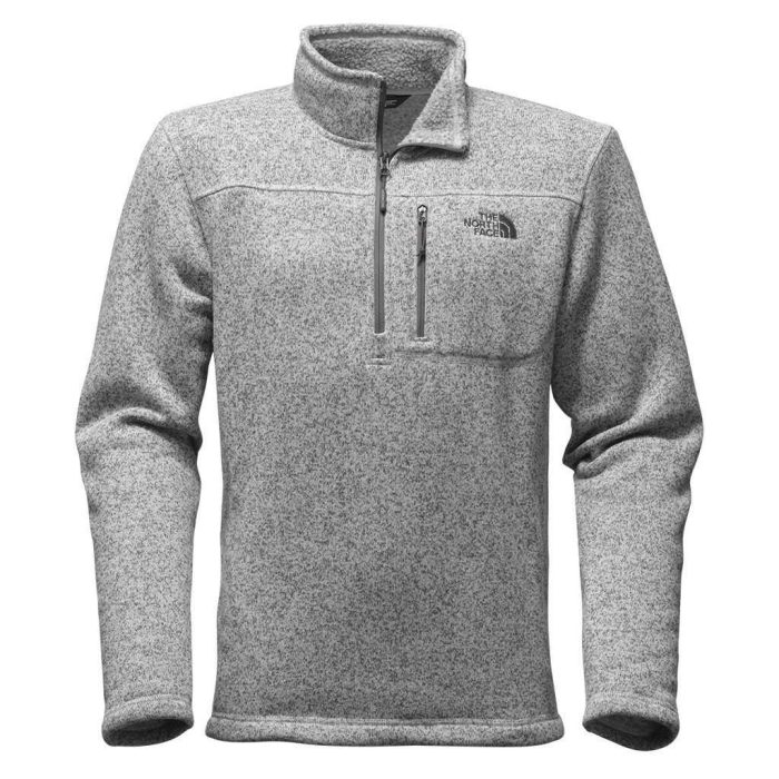 Men's Gordon Lyons 1/4 Zip Fleece in Heathered Medium Grey by The North Face