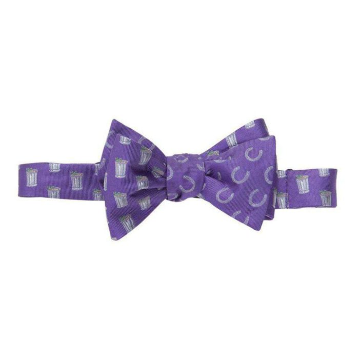 Mint Julep and Horse Shoe Bow Tie in Purple by Southern Proper