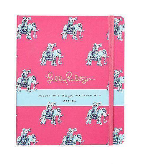 17 Month Large 2016 Covered Spiral Agenda in Bazaar by Lilly Pulitzer