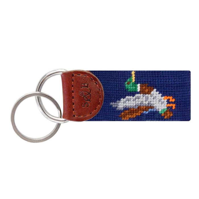 Mallard Needlepoint Key Fob by Smathers & Branson