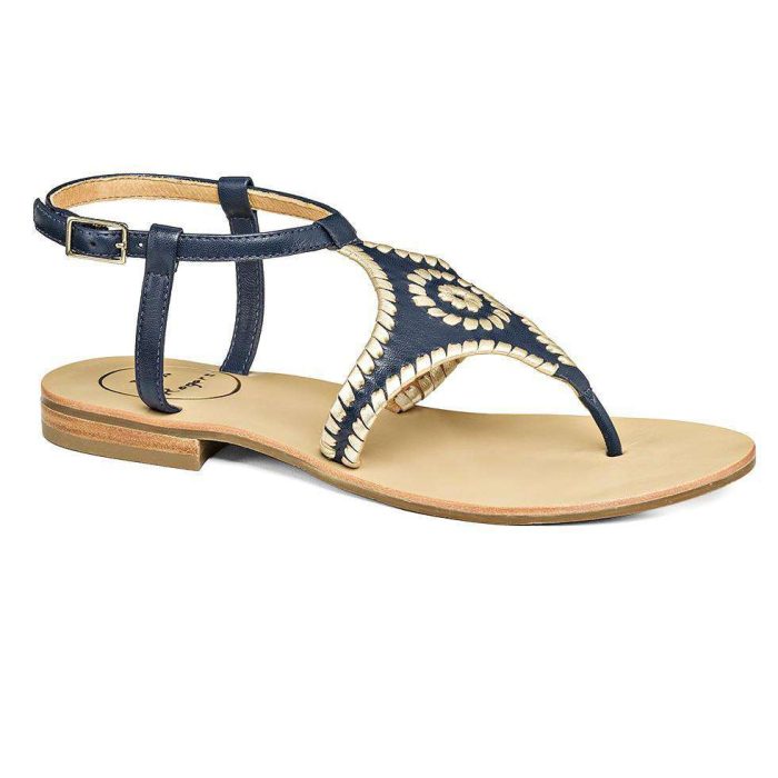 Maci Sandal in Midnight and Platinum by Jack Rogers