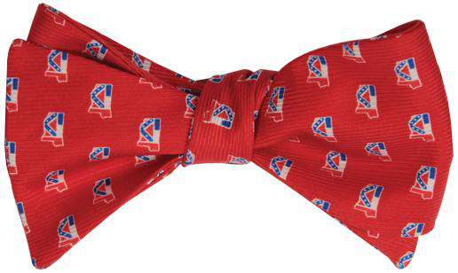 Mississippi Traditional Bowtie in Red by State Traditions and Southern Proper