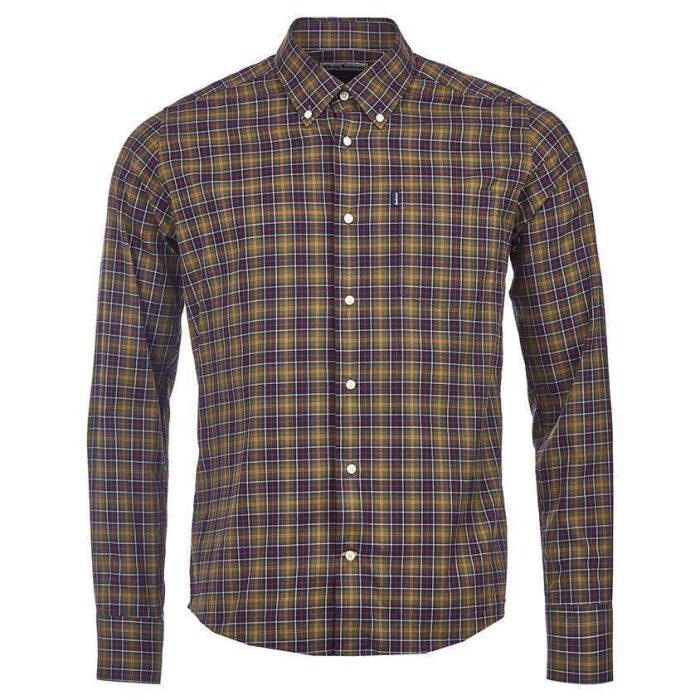 Malcolm Tailored Fit Button Down in Classic Tartan by Barbour