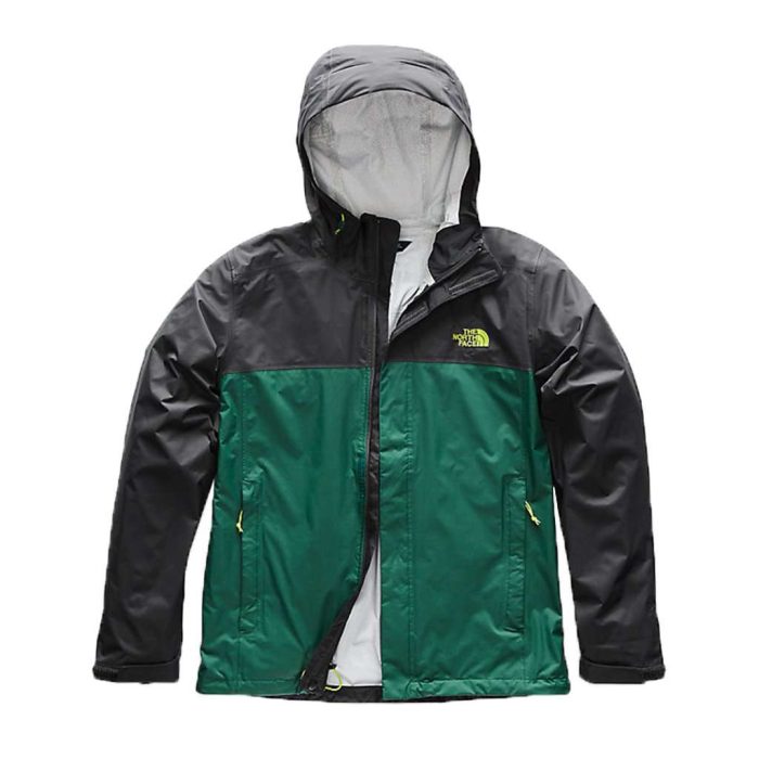 Men's Venture 2 Jacket in Asphalt Grey & Botanical Garden Green by The North Face