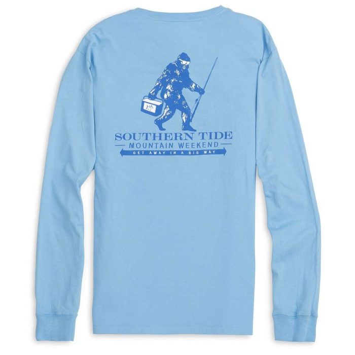 Mountain Weekend Long Sleeve Tee in Ocean Channel by Southern Tide