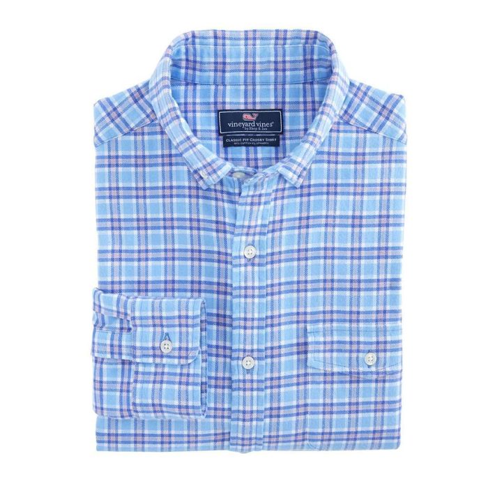 Morgan Way Plaid Classic Crosby Shirt in Ocean Breeze by Vineyard Vines