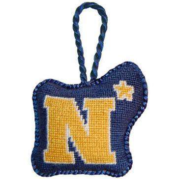Naval Academy Needlepoint Christmas Ornament in Navy by Smathers & Branson