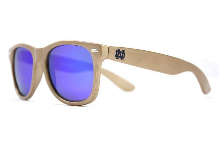 Notre Dame Throwback Sunglasses in Gold by Society43